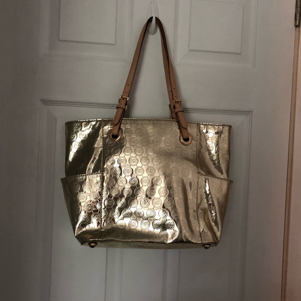 Gold Michael Kors bag